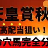 2024年　第170回天皇賞秋　【過去20年のデータ】傾向と分析　穴馬予想